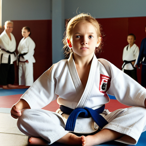 Home 8 **
* **Prompt:** A young, initially shy child in a Judo gi, executing a throw with newfound confidence. Sunlight streams in, highlighting the determination on their face. Gym setting with supportive classmates cheering. Focus on posture and self-assuredness.
**